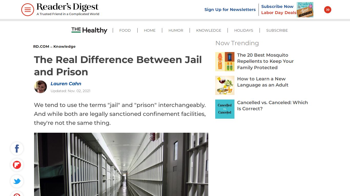 Jail vs. Prison: What's the Difference? | Reader's Digest