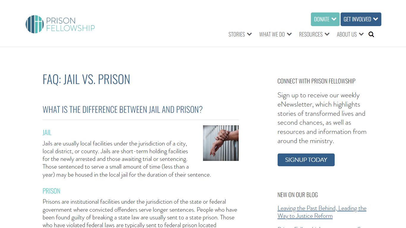 FAQ: What is the Difference Between Jail and Prison? - Prison Fellowship